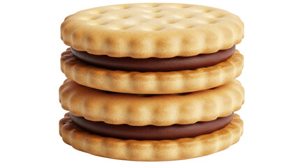 Isolated Chocolate Sandwich Cookies