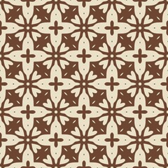 Victorian floral damask seamless wallpaper pattern with retro ornament design