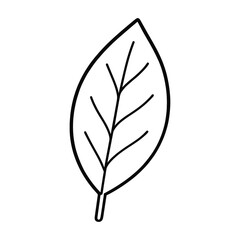 Obraz premium Minimalist leaf line art vector
