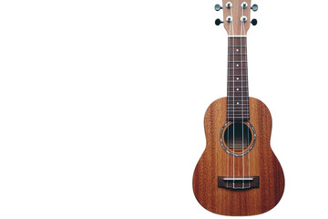 Obraz premium Acoustic ukulele instrument isolated on transparent background