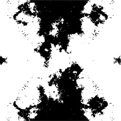 Abstract black and white ink blot symmetrical design rorschach test wallpaper background texture pattern art