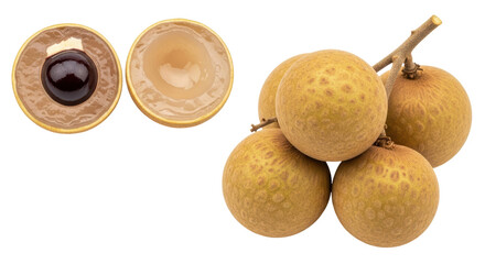 Isolated Longan Fruits