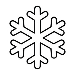 Obraz premium Minimalist snowflake winter icon vector