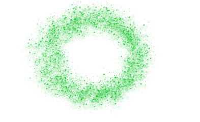 Hand-drawn green dotted circle with paint splatter effect for highlights, scrapbooking, posters,...