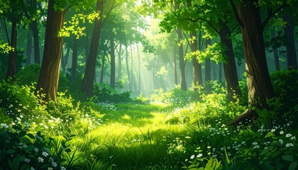 Fototapeta premium Lush Green Sanctuary