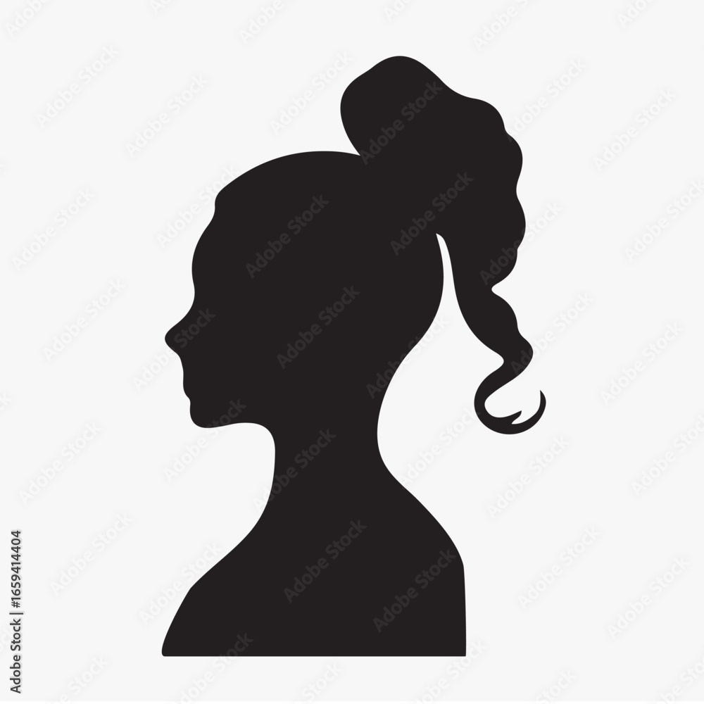 Poster silhouette profile of a person isolated element vector