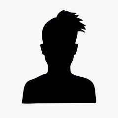 Silhouette profile of a person isolated element vector