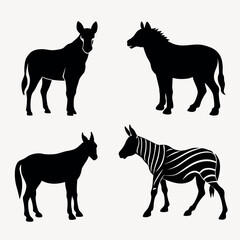 Fototapeta premium North American Wildlife Silhouettes