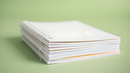 A large stack of printed paper documents and magazines piled on a desk