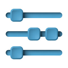 3D settings control sliders icon