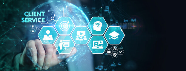 Business, Technology, Internet and network concept. Technical Support Center customer service.