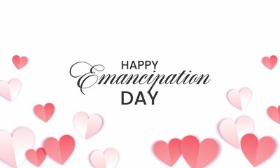 Emancipation Day design concept ,Template for background, banner, card, poster with text writing.