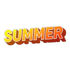 Fototapeta premium Summer Bold Lettering with Orange Gradient and 3D Effect on Transparent Background