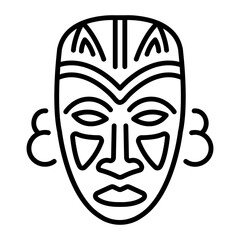 A line style icon showing tribal mask