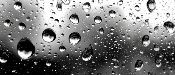 Raindrops on a windowpane
