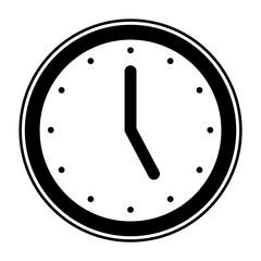 o clock at 5 vector design monocolor