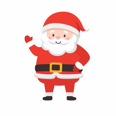  Cute Cartoon Santa Claus Waving