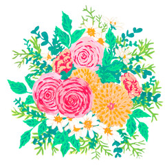 floral bouquet with roses