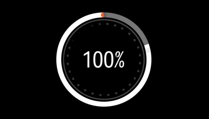 100 Complete Circle Progress Bar.