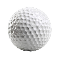 White golf ball, dimpled sphere