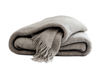 Fleece blanket isolated on transparent background