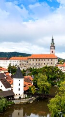 Fototapeta premium Panoramic view of a charming European city