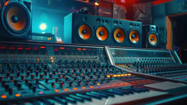 A sound board with multiple speakers stacked on top, perfect for audio equipment or DIY projects