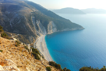 Fototapeta premium Amazing view of Myrtos Beach, Cephalonia, Greece
