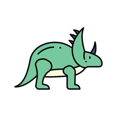 Cute Dinosaur Vector Icons Collection Illustration