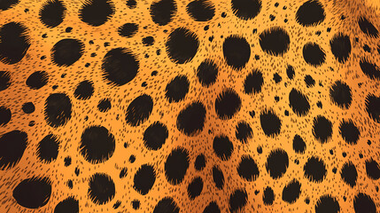 Leopard Animal Print Texture with Brown and Black Spots for Fashion and Textile Design background,generative ai