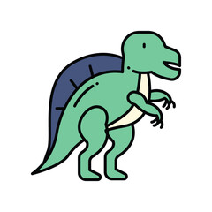 Cute Dinosaur Vector Icons Collection Illustration