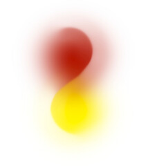 Yellow Red Gradient Shape with Blur and Light Leak Effect
