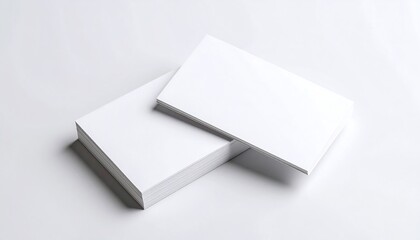 Crisp white paper stack conveys simplicity, perfect for stationery mockups and professional print designs