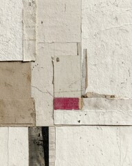 Abstract Collage Of Textured Paper Pieces