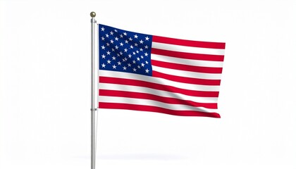Fototapeta premium american flag with clipping path