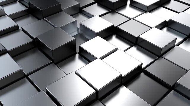 Metal cubes with contrasting colors