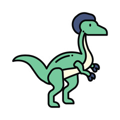 Cute Dinosaur Vector Icons Collection Illustration