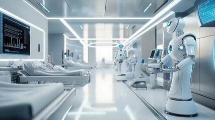 Future of Healthcare Robotic Assistance in Advanced Hospitals - Powered by Adobe