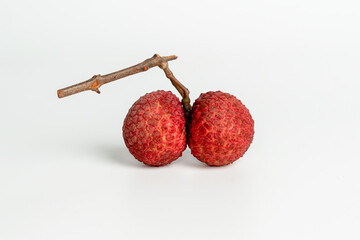 Studio lychee still life close-up