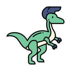 Cute Dinosaur Vector Icons Collection Illustration