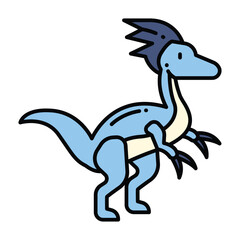 Cute Dinosaur Vector Icons Collection Illustration