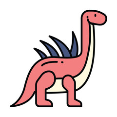 Cute Dinosaur Vector Icons Collection Illustration