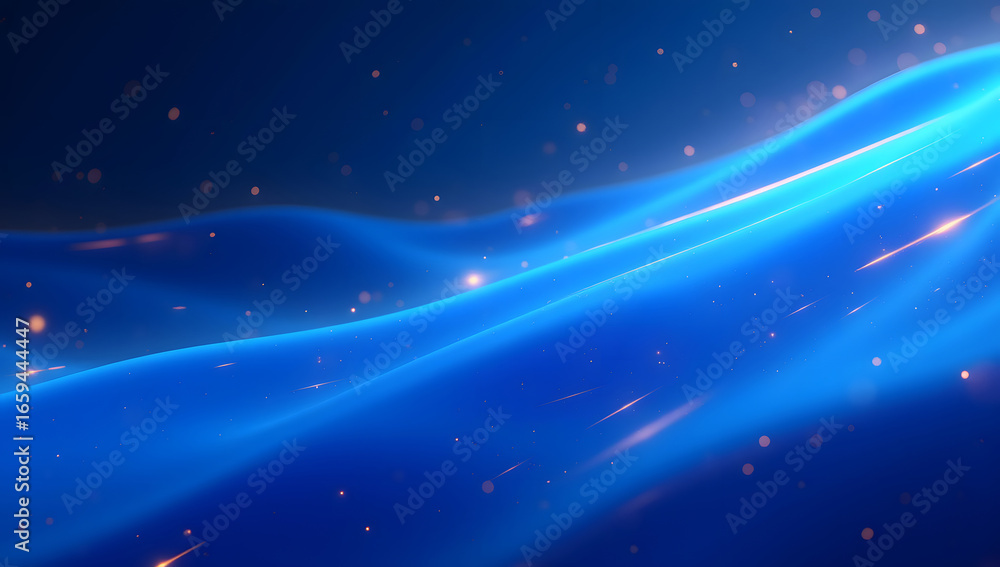 Poster abstract technology background with dynamic blue lines