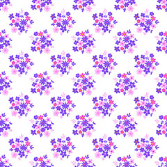 Seamless pattern minimalist repeating background with flowers. Fabric wallpaper print texture. Perfectly for backdrop, wrapped paper, linen.