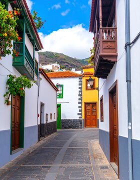 Fototapeta Colorful Street, Canary Island Village