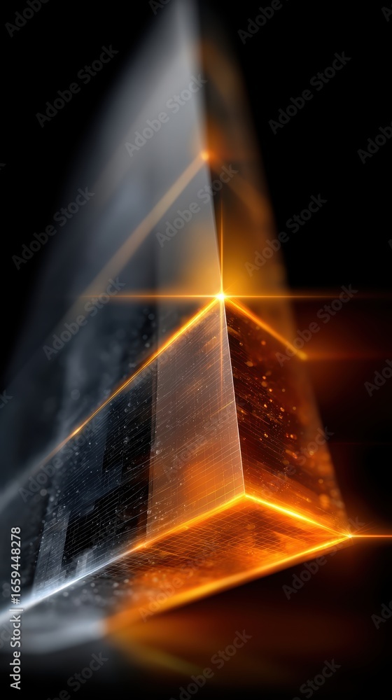 Poster luminous computer screen, a captivating display of technology in the dark bright