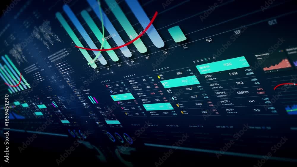 Aufkleber dynamic data visuals for business info graphics, animated charts, and data-driven insights for a bus