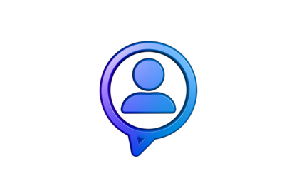 Studio-Lit Commercial-Grade Elegant 3D profile avatar circle icon PNG cutout, ideal for branding and web design, HD resource, content creation, digital download isolated on solid white background in P