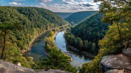 Serene Mountain Valley River View