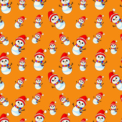 Cute Christmas pattern, vector illustration, fabric pattern, wrapping paper pattern, wallpaper, background